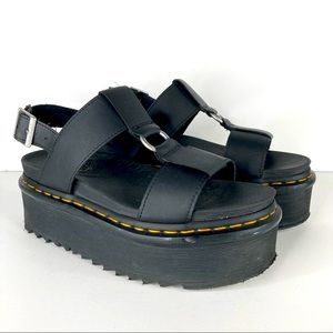 Dr. Martens Francis Platform Sandal Black leather women’s size 8